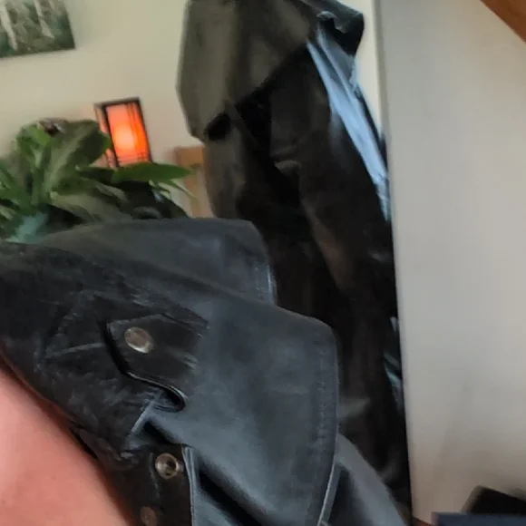 LeatherBiker Trench Coat